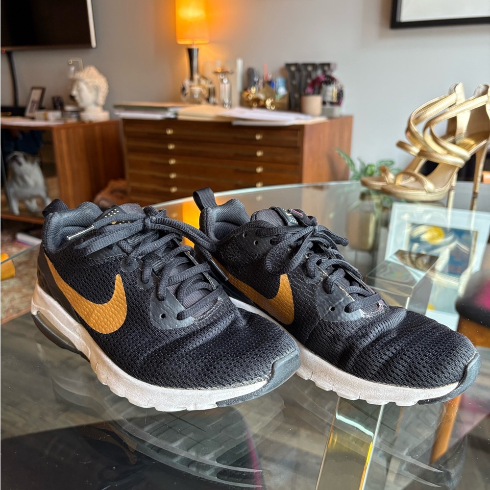 Nike Womens Black and Gold Running Shoes